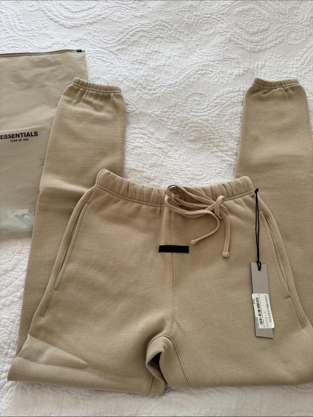 NWT Essentials Fear of God Beige/Tan Drawstring Sweatpants